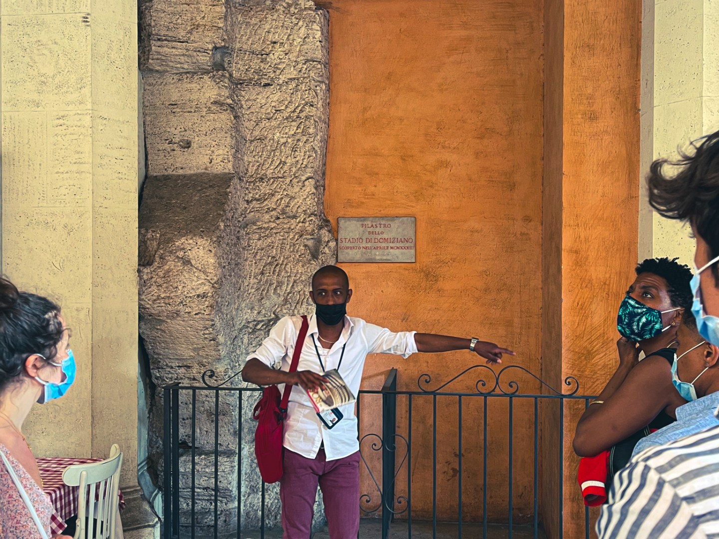 a person standing in front of a building